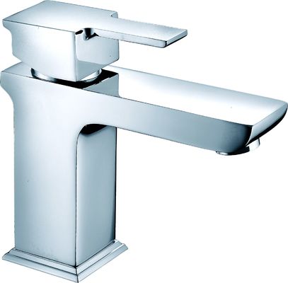 Single Handle Brass Basin Mixer Faucet In Chrome Finish T8792W