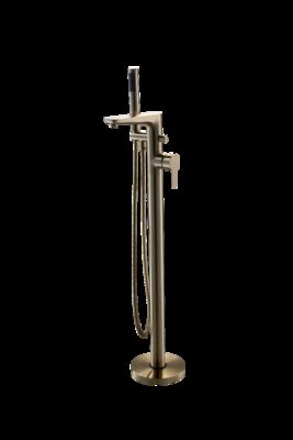 Modern Style Floor Standing Bath Shower Mixer with Chrome Finish and 3-Year Warranty for Bathroom